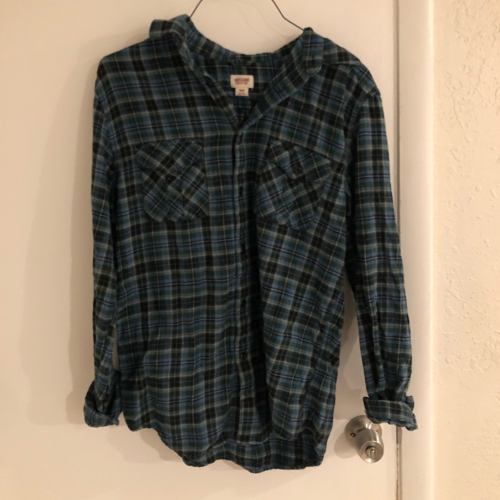 Mossimo Supply Co. Men’s Green/Blue Flannel